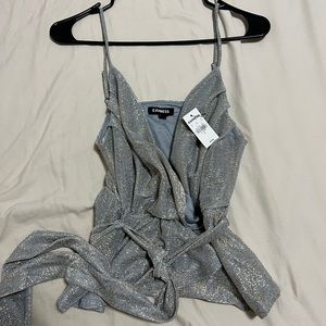 New sparkly spaghetti strap top: NEW -Small